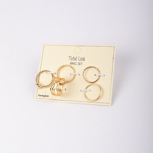 Set De Anillos Funky Fish Dorado