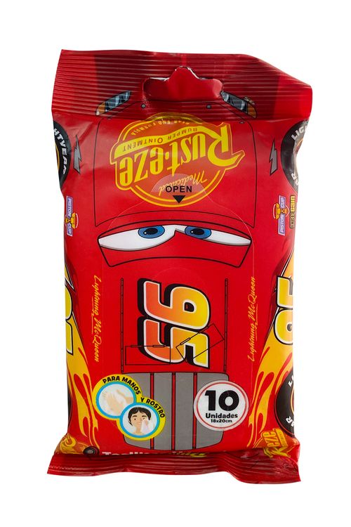 Cars Toallitas Húmedas Antibacteriales X 10 Und