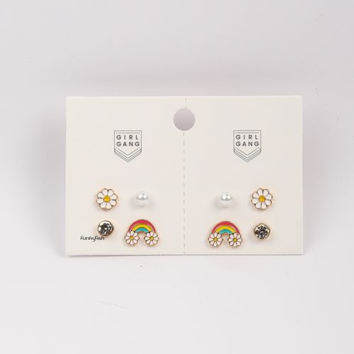 Set De Aretes Funky Fish Plateado