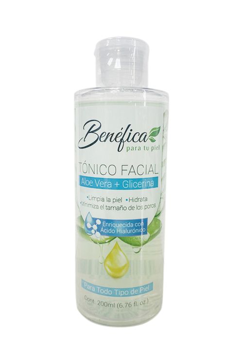 Tónico Facial Benéfica Aloe Vera Y Glicerina 200ml