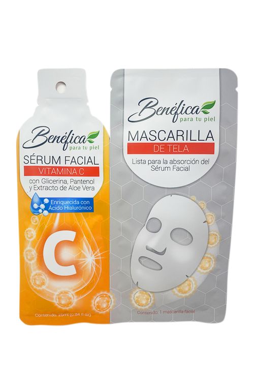Mascarilla Facial Benéfica 2 Pasos Vitamina C 25ml