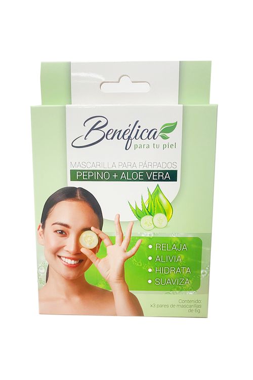 Mascarilla Para Párpados Pepino Y Aloe Vera X3 Pares