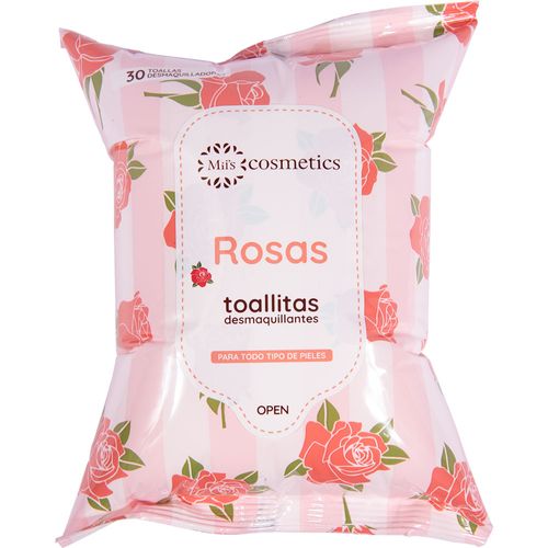 Toalla Desmaquillante Rosas X30 Miis Cosmetics