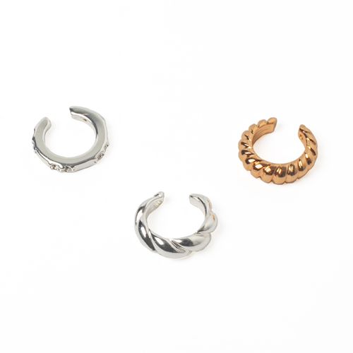 Ear Cuffs Bañados En Plata 01549