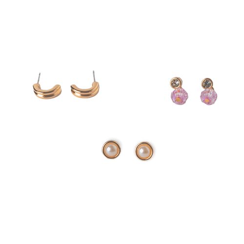 Set De Aretes Bañados En Oro 01526