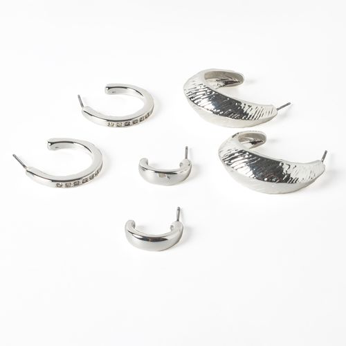 Set De Aretes Bañados En Plata 01553