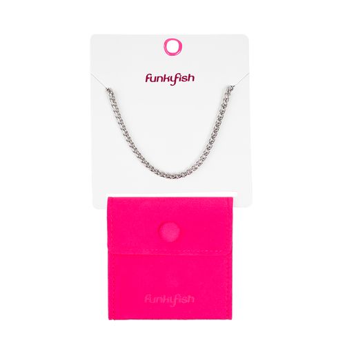 Collar Funky Fish Plateado 38.A