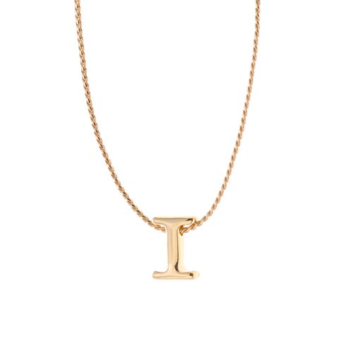 Collar Letra "I" Bañado En Oro 757