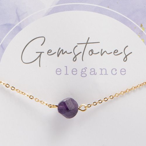 Collar Funky Fish Con Piedra Morada