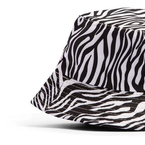 Bucket Hat Funky Fish Negro con Estampado Cebra