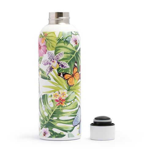 Termo Funky Fish Blanco Tropical con Mariposas