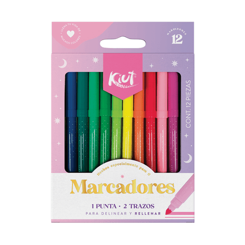 Marcadores Kiut X 12 Lavables