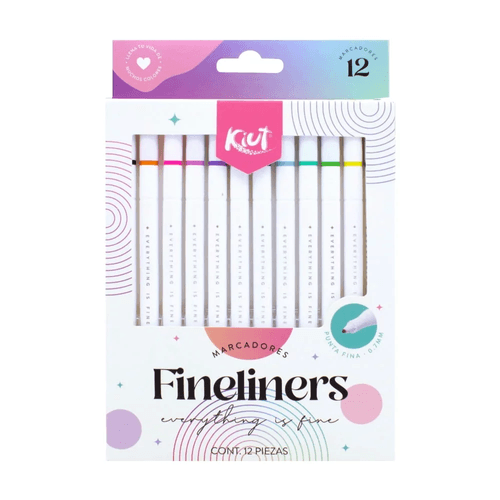 Caja Fineliners Kiut Colores Lindos X12