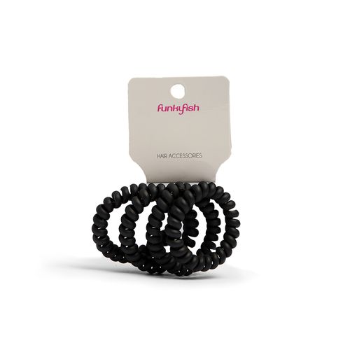 Set De Moños Espiral Funky Fish Negro
