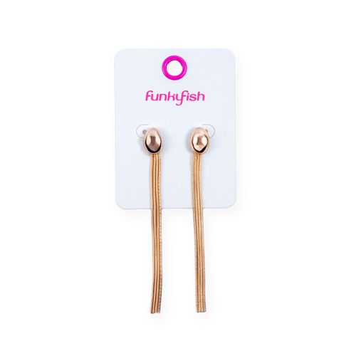 Aretes Dorados Largos Funky Fish