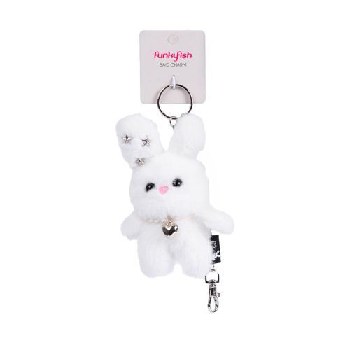 White Bunny Charm Funky Fish