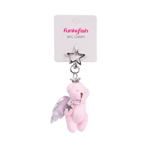 Pink Angel Bear Charm Funky Fish