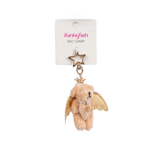 Brown Angel Bear Charm Funky Fish