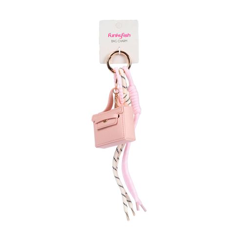 Pink Mini Bag Charm Funky Fish
