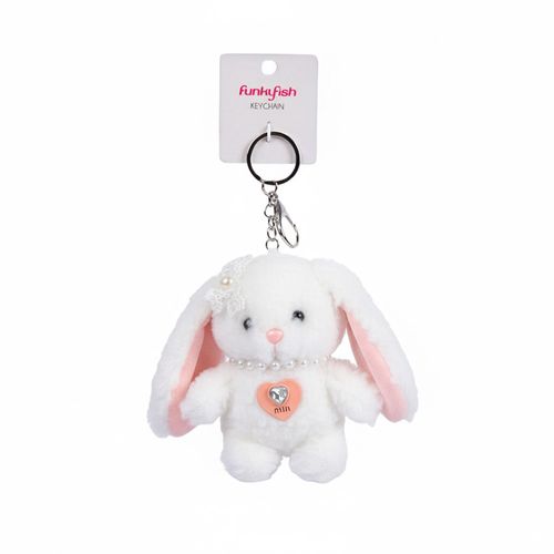White Bunny Charm Funky Fish