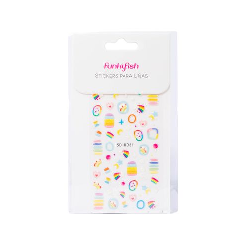 Stickers para Uñas Arcoiris Funky Fish
