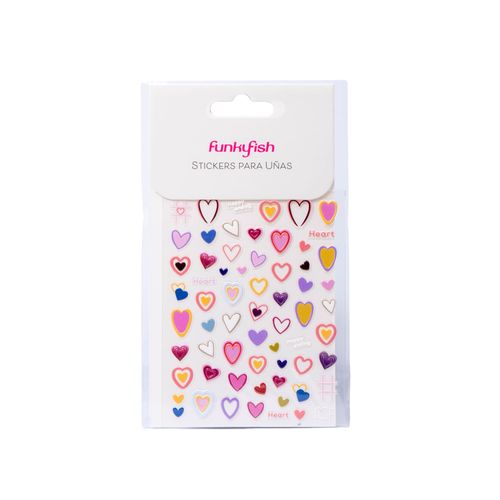 Stickers para Uñas Corazones Funky Fish