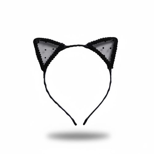 Diadema Gato Encaje Negro Funky Fish