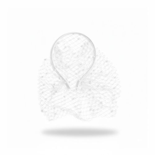 Diadema Velo con Perlas Blanca Funky Fish