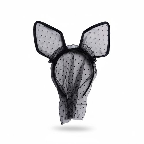 Diadema Orejas Velo Negro Funky Fish