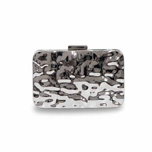 Cartera Metalica Plateada Funky Fish