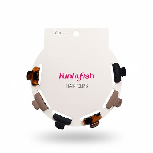 Mini Clips de Cabello Oscuros Funky Fish