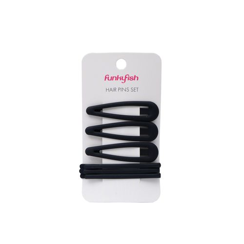 Set Clips de Cabello Negro Funky Fish