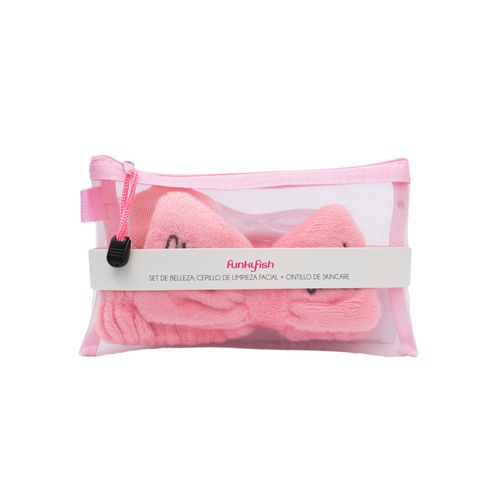 Set de Belleza: Cintillo Lazo + Cepillo Facial Funky Fish