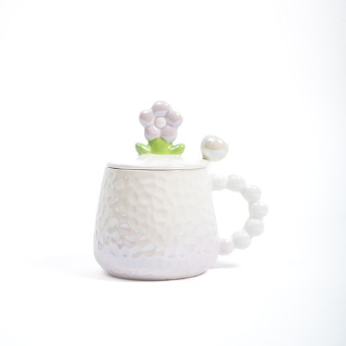 Taza con Tapa Flor Lila Funky Fish