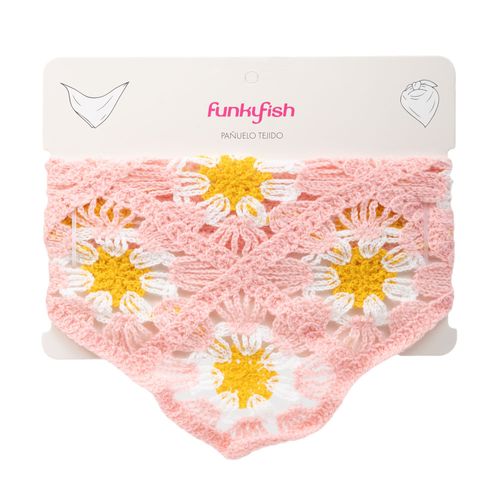 Pañuelo Tejido Flores Rosado Funky Fish