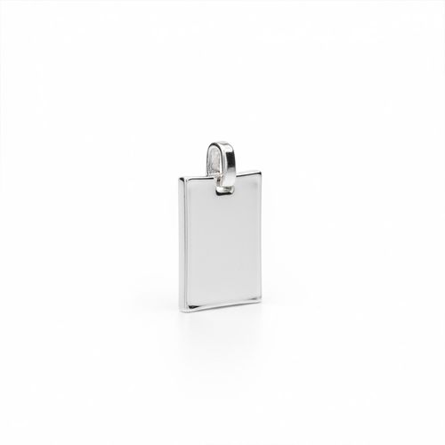 Dije Rectangular Bañado en Plata Funky Fish