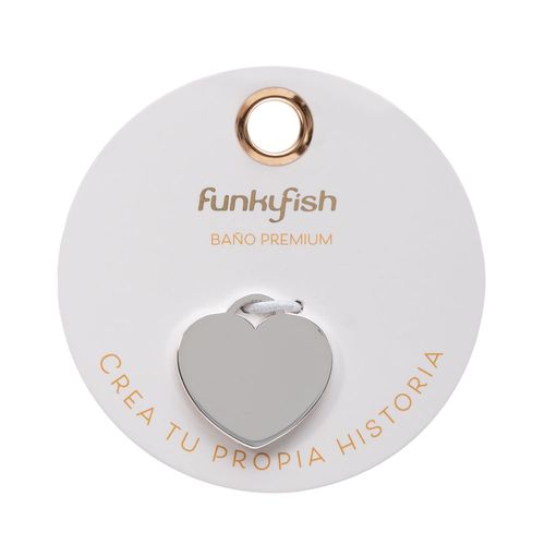 Dije Corazón Grande Bañado en Plata Funky Fish