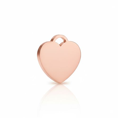 Dije Corazón Grande Bañado en Oro Rosa Funky Fish