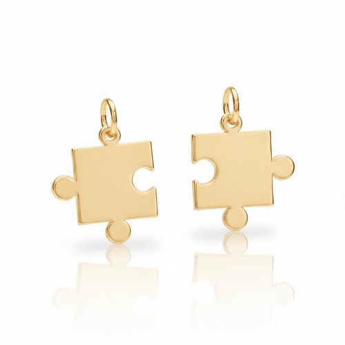 Dije Puzzle Bañado en Oro Funky Fish