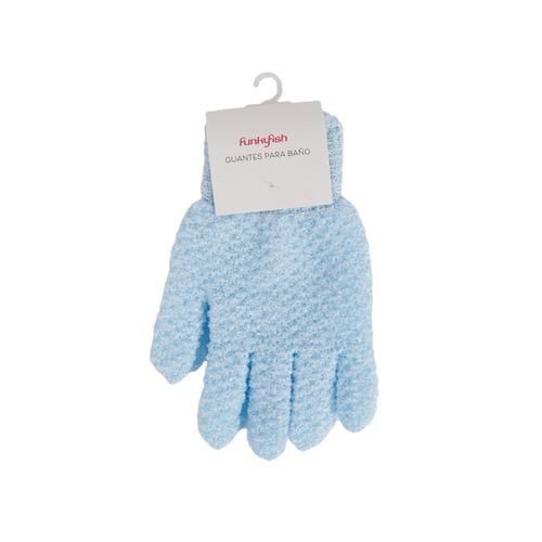 Guantes para Baño Celestes Funky Fish