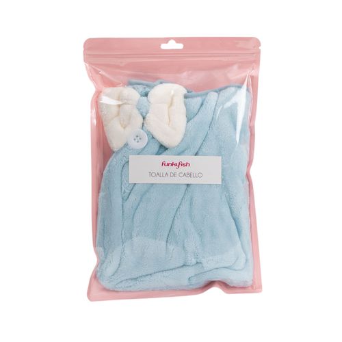 Toalla para Cabello Celeste Funky Fish