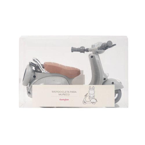 Motocicleta Gris Muñeco Funky Fish