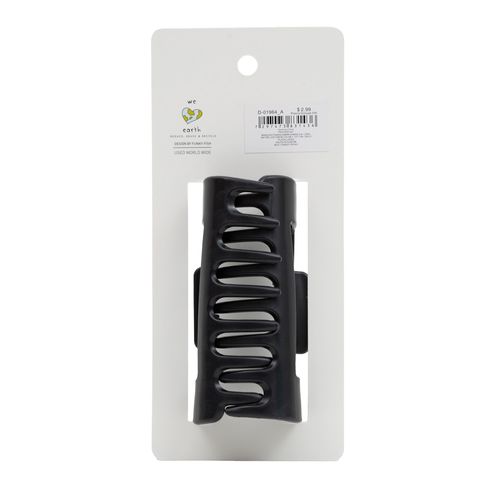 Pinza para Cabello Flexible Negra Funky Fish