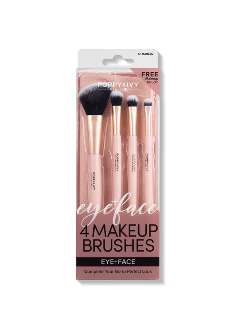 4 Makeup Brushes Eye+Face Set Abny