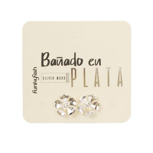 Aretes Silver Flower Funky Fish