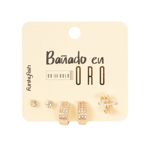 Set de Aretes Gold Glam Funky Fish