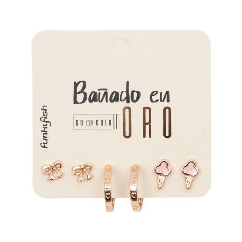 Set de Aretes Gold Candy Funky Fish