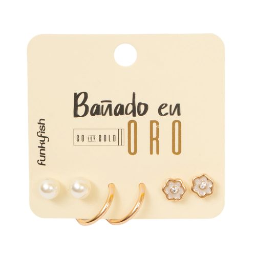 Set de Aretes Cute Pearl Funky Fish