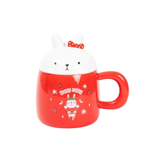 Taza Happy Rabbit Roja Funky Fish