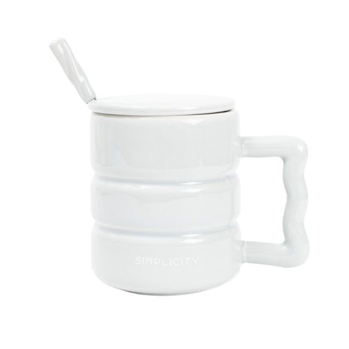 Taza Simple White Funky Fish